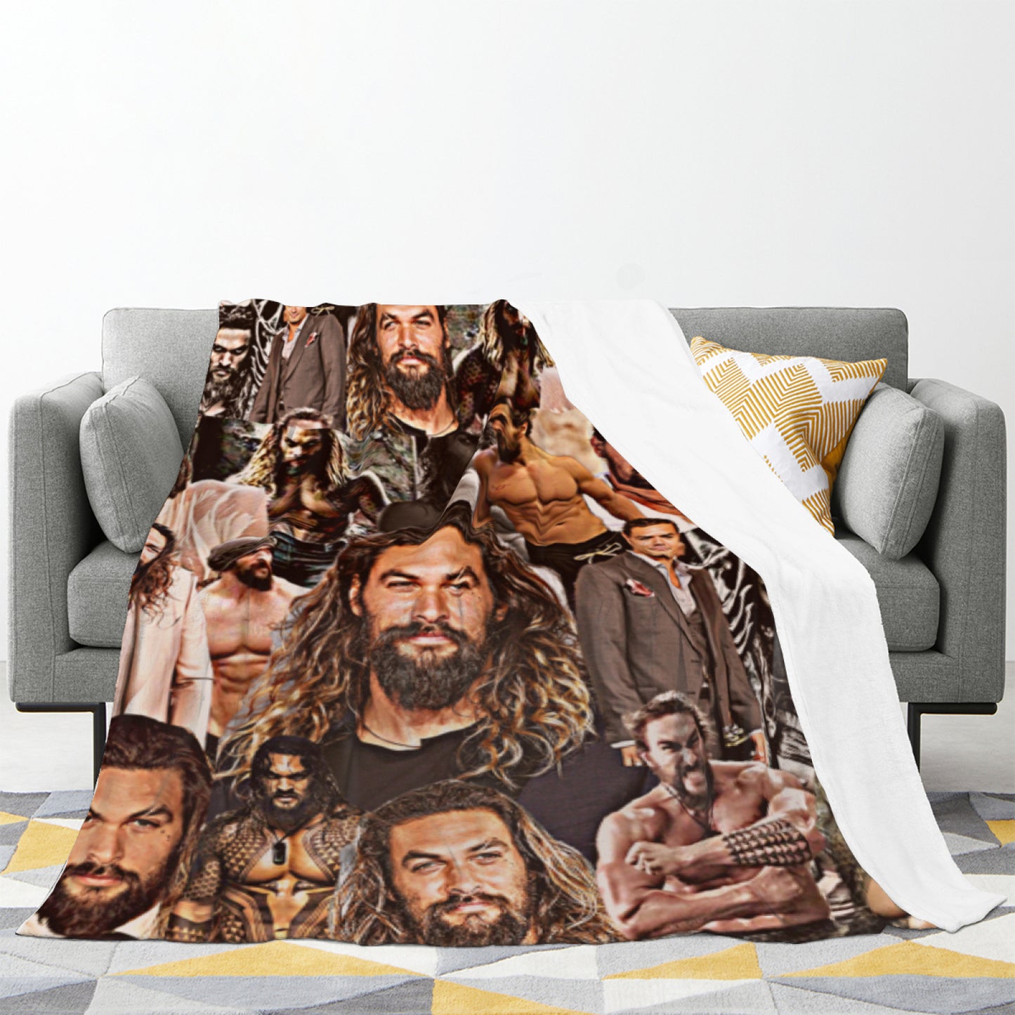 Jason Momoa Blanket, Jason Momoa Holiday Gifts, Jason Momoa Art Merch