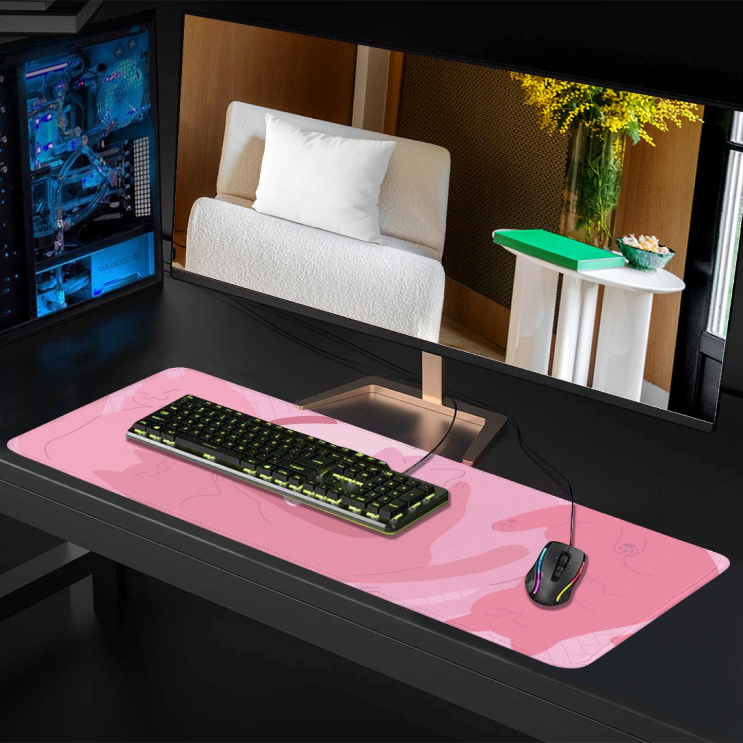 Cat Home Life Mouse Mat Extra Large Mousepad Gaming Mousepad