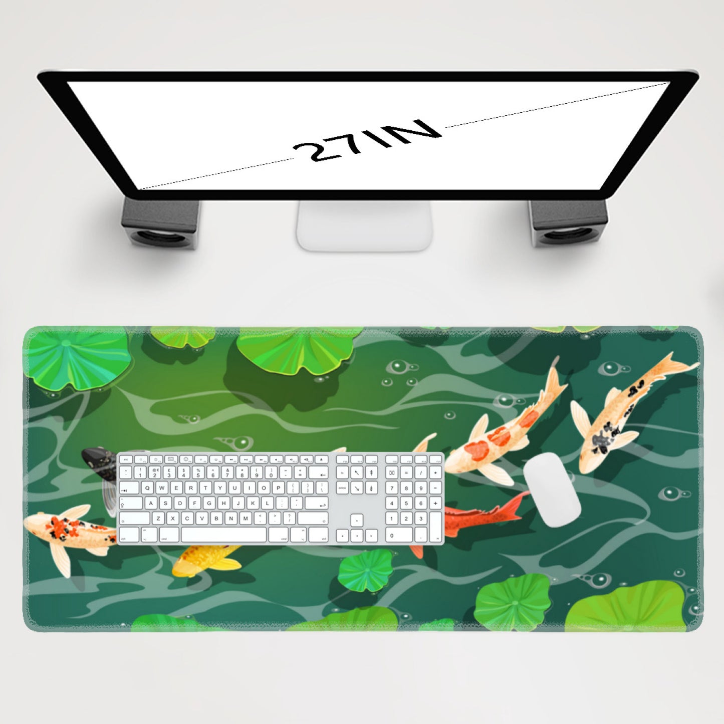 Koi Fish Mouse Pad - Beautiful Japanese Design for Your Desk